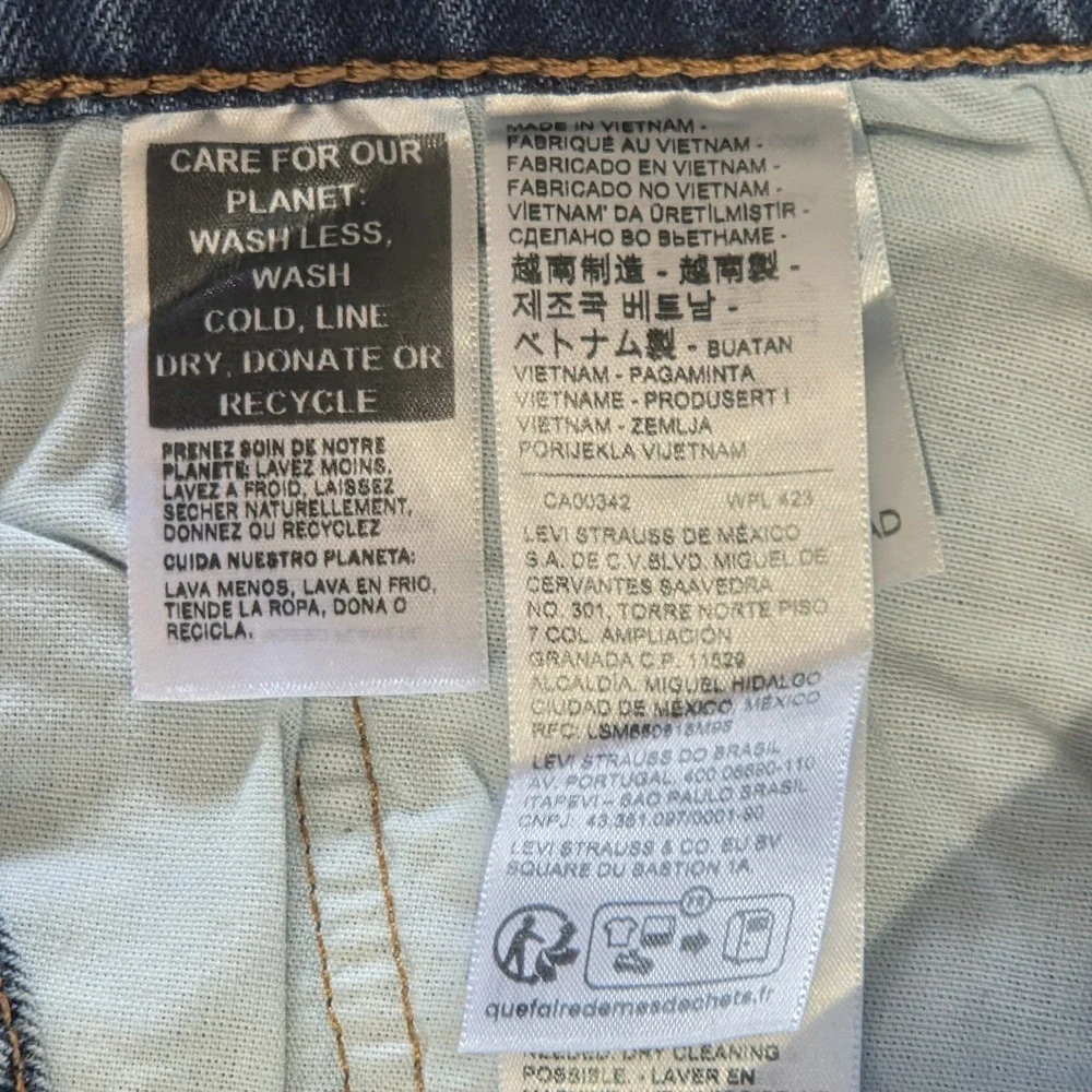 Levi's 501 Original Blue Denim Jeans Women W32 L30 High Rise Button Fly Straight